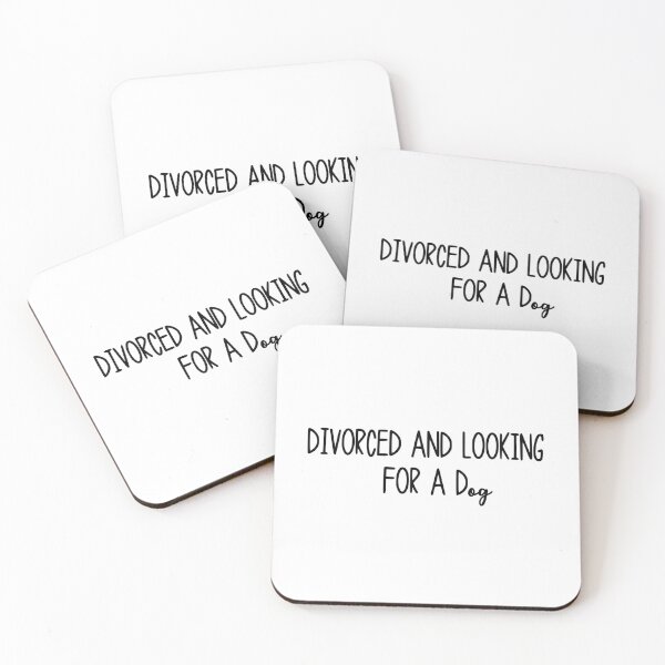 Item preview, divorced and looking for a dog, Support Squad, Divorcee Party Just Divorced AF, Divorce Announcement, Feminist designed and sold by joygift369.