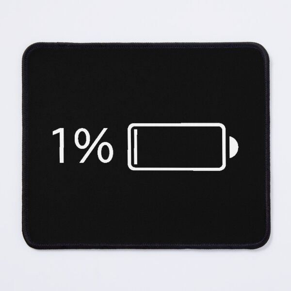 Item preview, Battery 1% (black) designed and sold by Bob4rt.