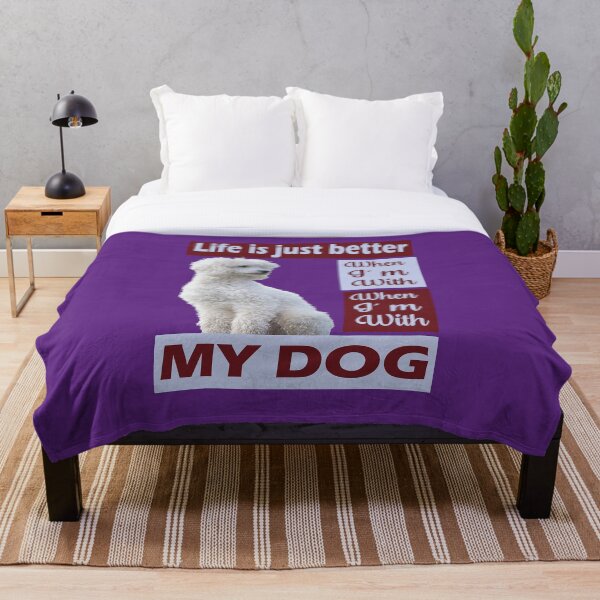 Item preview, La vida es mejor cuando estoy con mi lindo perro caniche blanco designed and sold by Sayed1897.