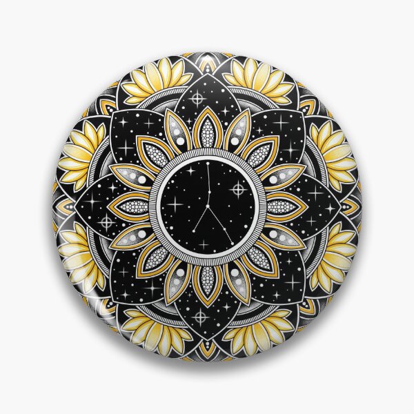 Item preview, Cancer zodiac sign - Yellow lotus mandala art designed and sold by LorenaElenaArt.