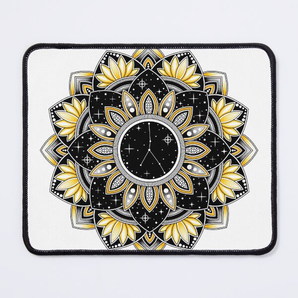 Item preview, Cancer zodiac sign - Yellow lotus mandala art designed and sold by LorenaElenaArt.
