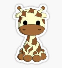 Nette Babygiraffenkarikatur Sticker