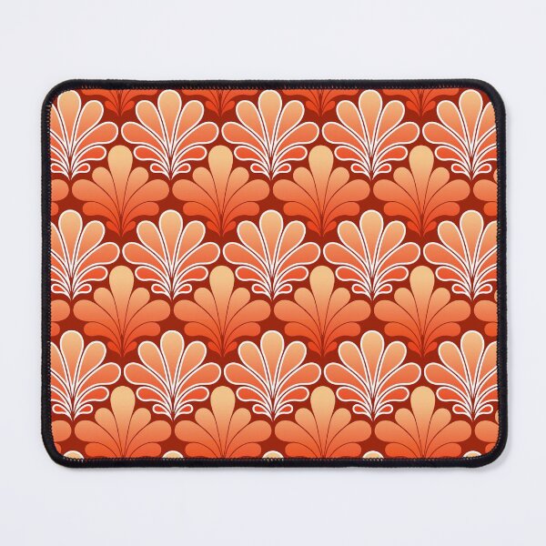 Item preview, Art Deco Shell Pattern, Mandarin Orange  designed and sold by Marymarice.