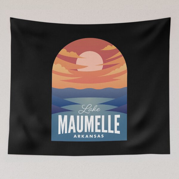 Item preview, Lake Maumelle AR Retro Sunset designed and sold by HalpinDesign.