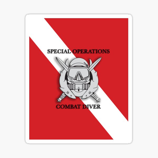 Veteran Pins U.S Army Special Operations Combat Diver Waterproof Vinyl Window Bumper Sticker Decal 3.8 inch 