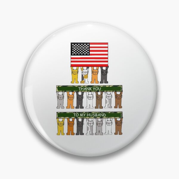 Item preview, Military Spouse Appreciation Day Husband USA Flag and Cats designed and sold by KateTaylor.