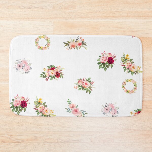 Item preview, Vintage Mixed Watercolor Pink and Red Roses designed and sold by silviaol.