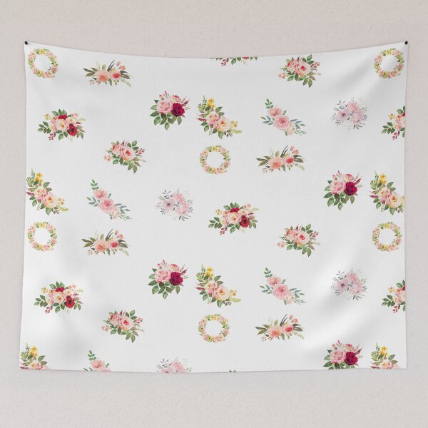 Item preview, Vintage Mixed Watercolor Pink and Red Roses designed and sold by silviaol.