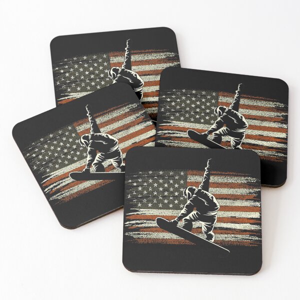 Item preview, Snowboarding American Flag For Snowboarder Skiing Snowboard designed and sold by tincho86tb.