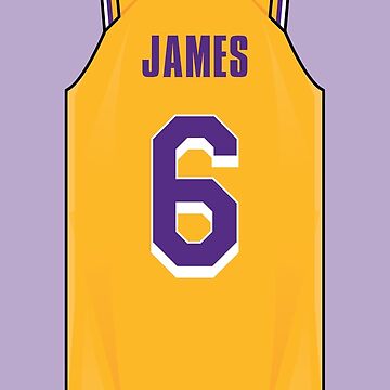 Lebron James Jersey Sticker for Sale by WalkDesigns