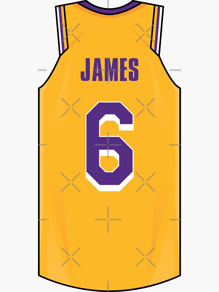 Lebron James Jersey' Sticker for Sale by WalkDesigns