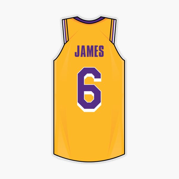 Lebron James Jersey Lakers #23 Sticker for Sale by Lumared