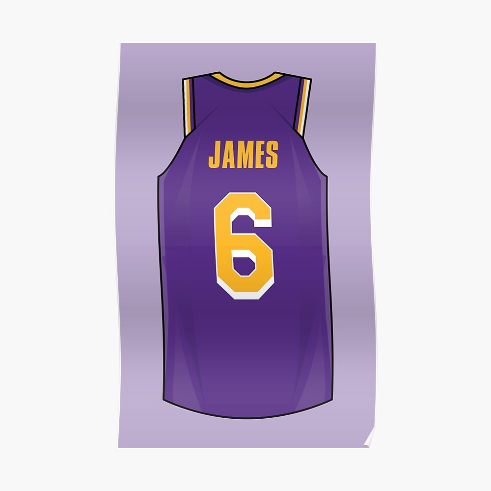 Lebron James Jersey Sticker for Sale by WalkDesigns