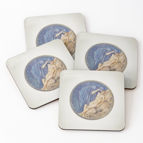 Item preview, Day And Night Sir Edward Burne Jones painting designed and sold by UsedToBeStatue.
