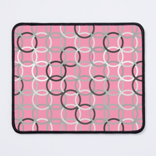 Item preview, Mid-Century Modern Circles, Coral Pink and Grey designed and sold by Marymarice.