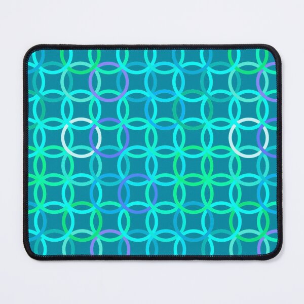 Item preview, Mid-Century Modern Circles, Turquoise and Aqua designed and sold by Marymarice.