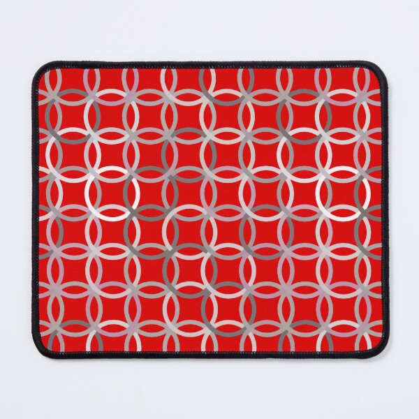 Item preview, Mid-Century Modern Circles, Deep Red and Grey designed and sold by Marymarice.