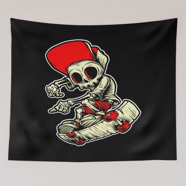 Item preview, Skull Art  Digital Style Bone Skate Skull designed and sold by AEGMEDIA.