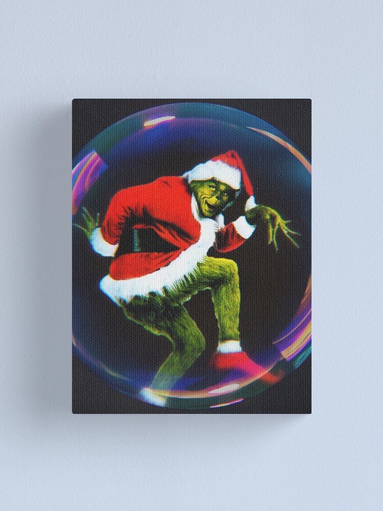 Christmas the Grinch inside a snow bubble  Photographic Print for