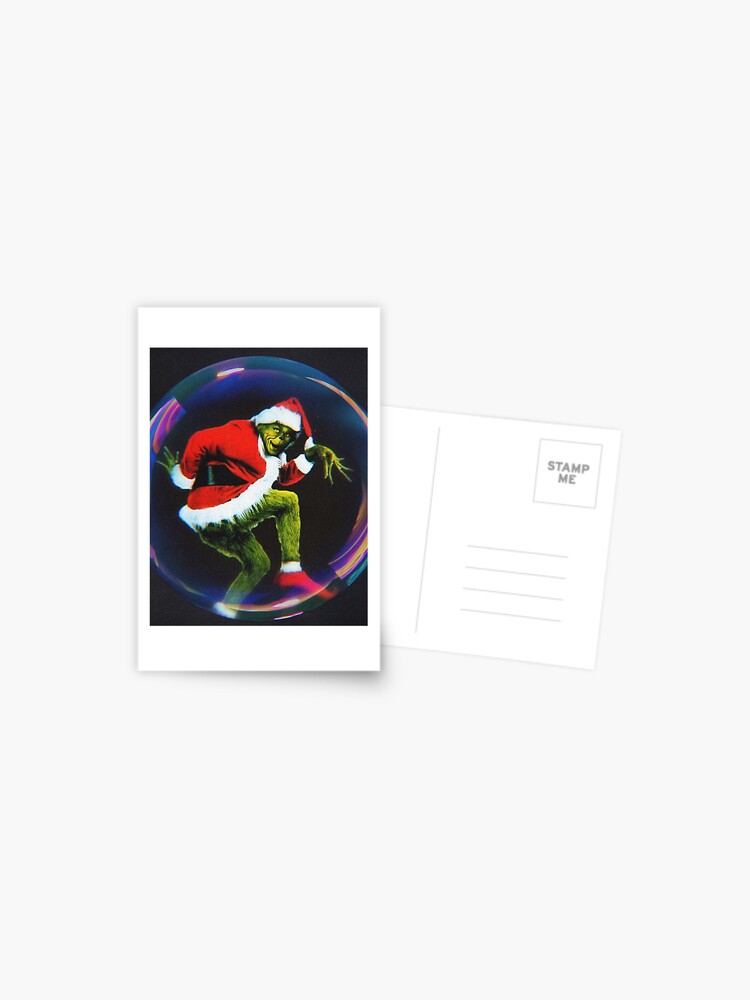 Christmas the Grinch inside a snow bubble  Photographic Print for