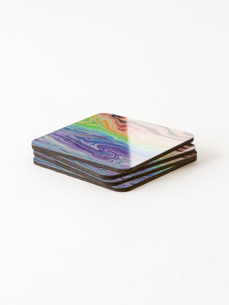 Thumbnail 4 of 5, Coasters (Set of 4), Fluidity designed and sold by RazberryPatch.