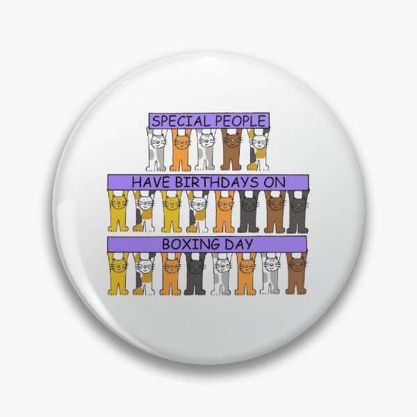 Item preview, December 26th Birthday Cartoon Cats Holding Up Banners designed and sold by KateTaylor.