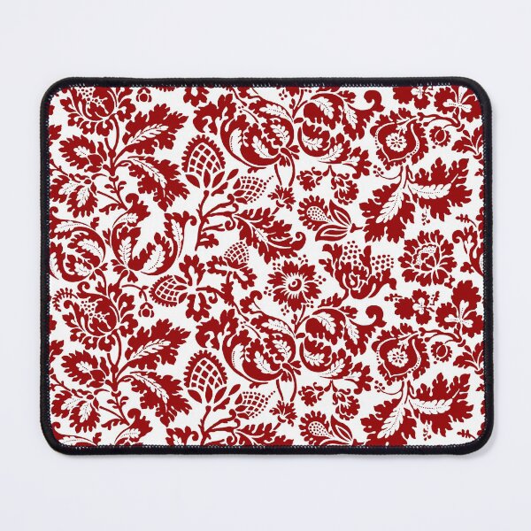 Item preview, William Morris Floral Damask, Deep Red and White  designed and sold by Marymarice.