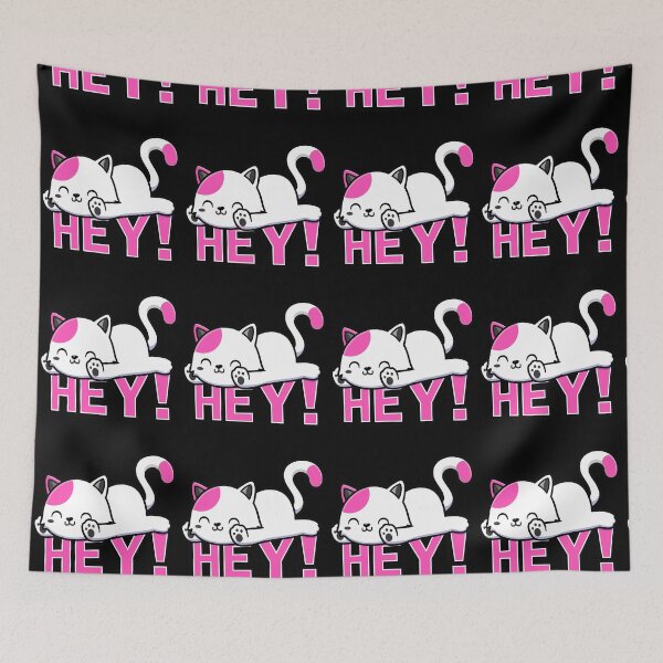 Item preview, Cute pink cat, Pink cat sayes hey designed and sold by Designer-amjed.