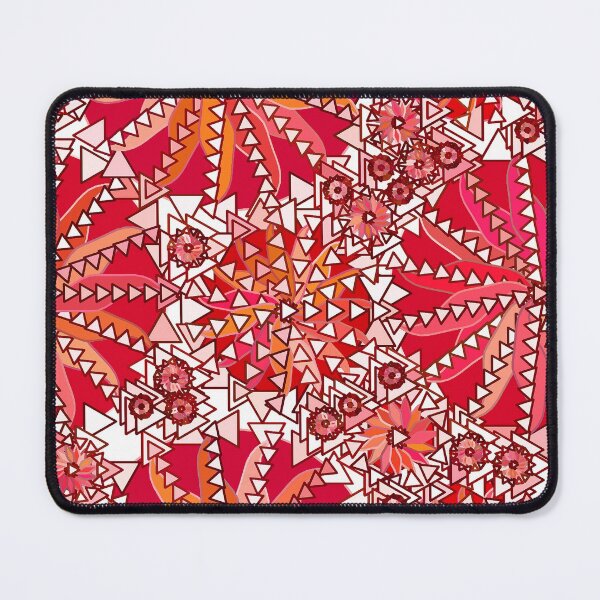Item preview, Tribal Mandala Print, Coral Red and White designed and sold by Marymarice.