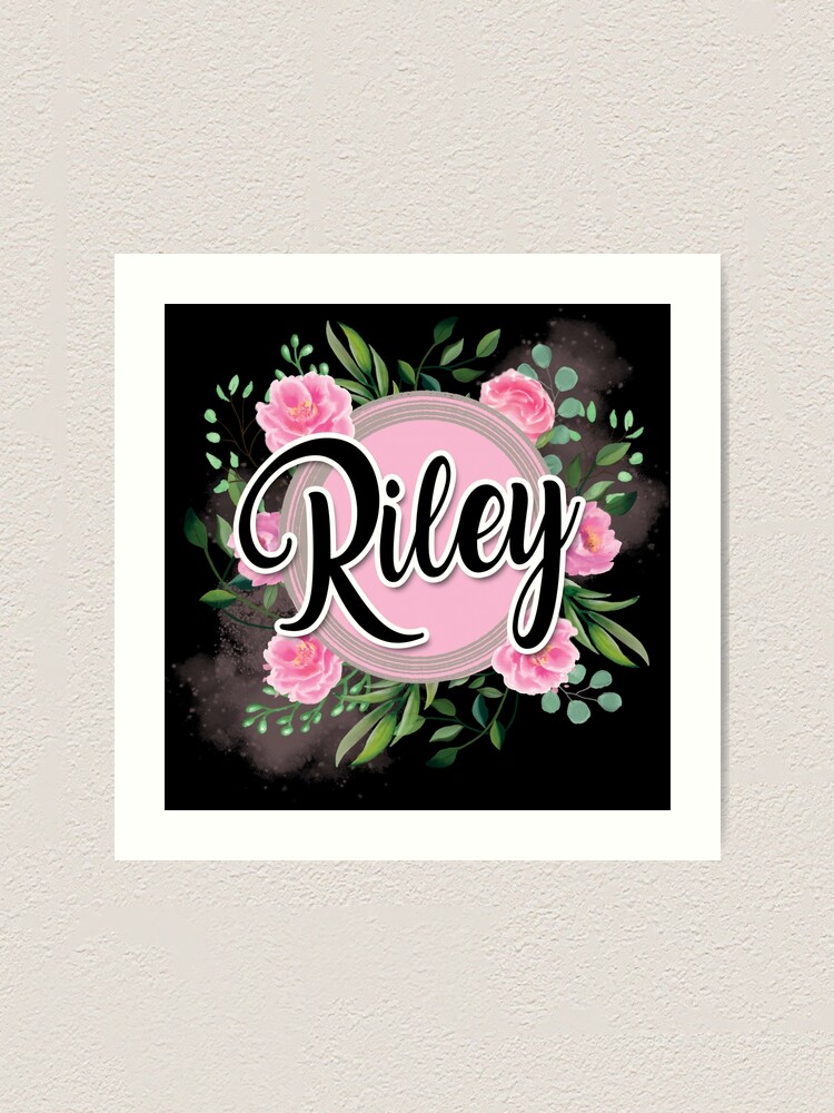 RILEY Baby Name Sign Gift' Poster, picture, metal print, paint by Ingo  Helmdach