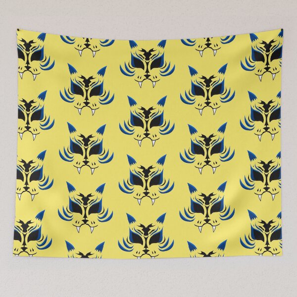 Item preview, Kitsune Face - Blue on Gold designed and sold by Art By The Coco.