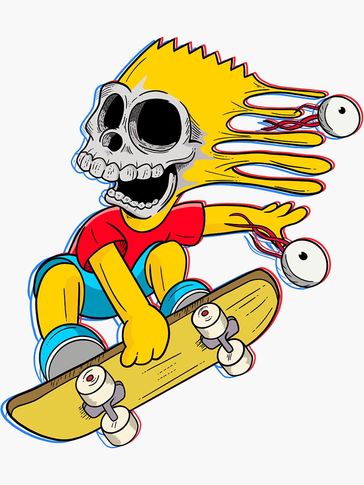 Bart #1 The Simpson's Skateboard Sticker 
