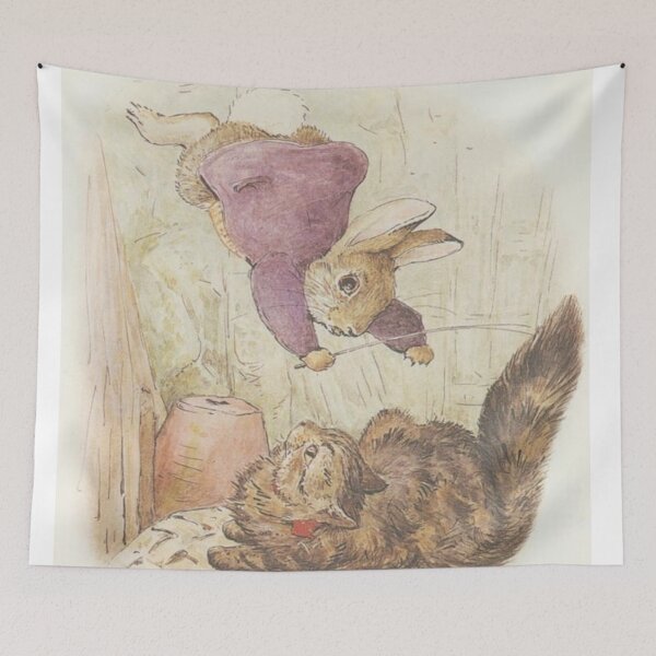 Item preview, Beatrix Potter Benjamin Bunny and Cat Illustration  designed and sold by Pinkmagenta.