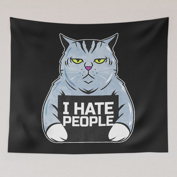 Item preview,  I Hate People Funny Bored Cat designed and sold by Christmas222.