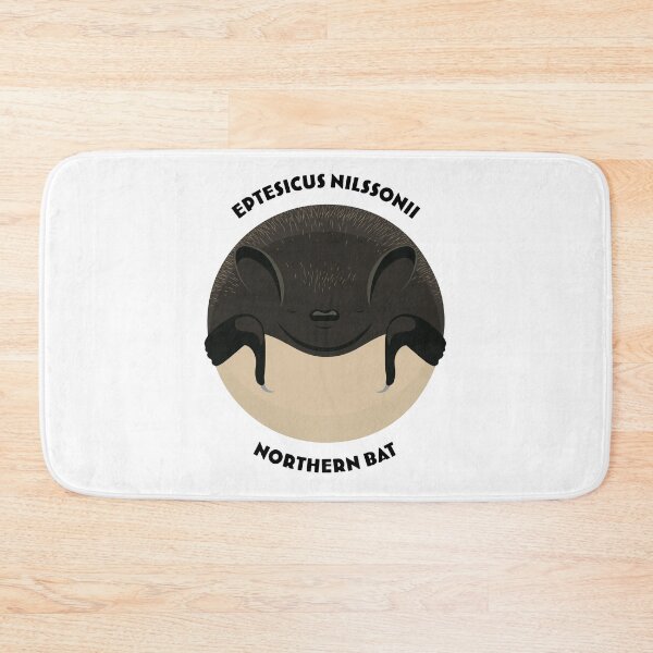 Item preview, Hibernating Northern bat drawing with scientific and English names designed and sold by MarisG.