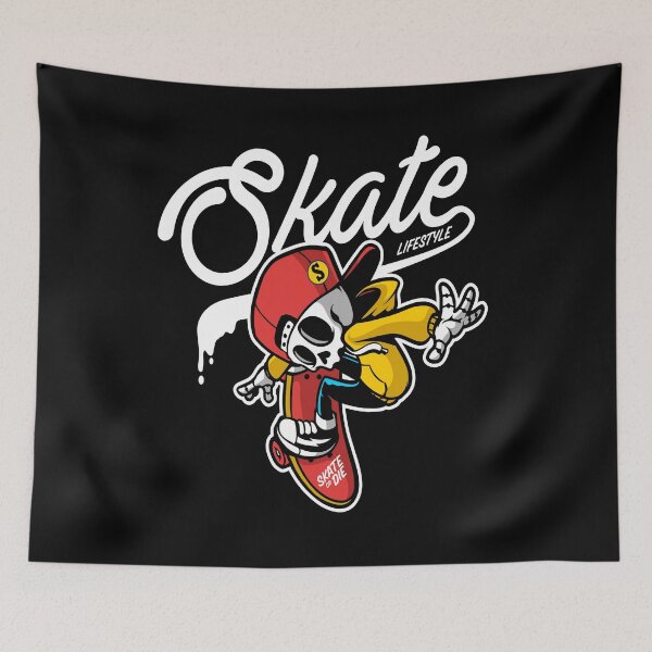 Item preview, Skull Art  Digital Style Bone Skate Or Die designed and sold by AEGMEDIA.
