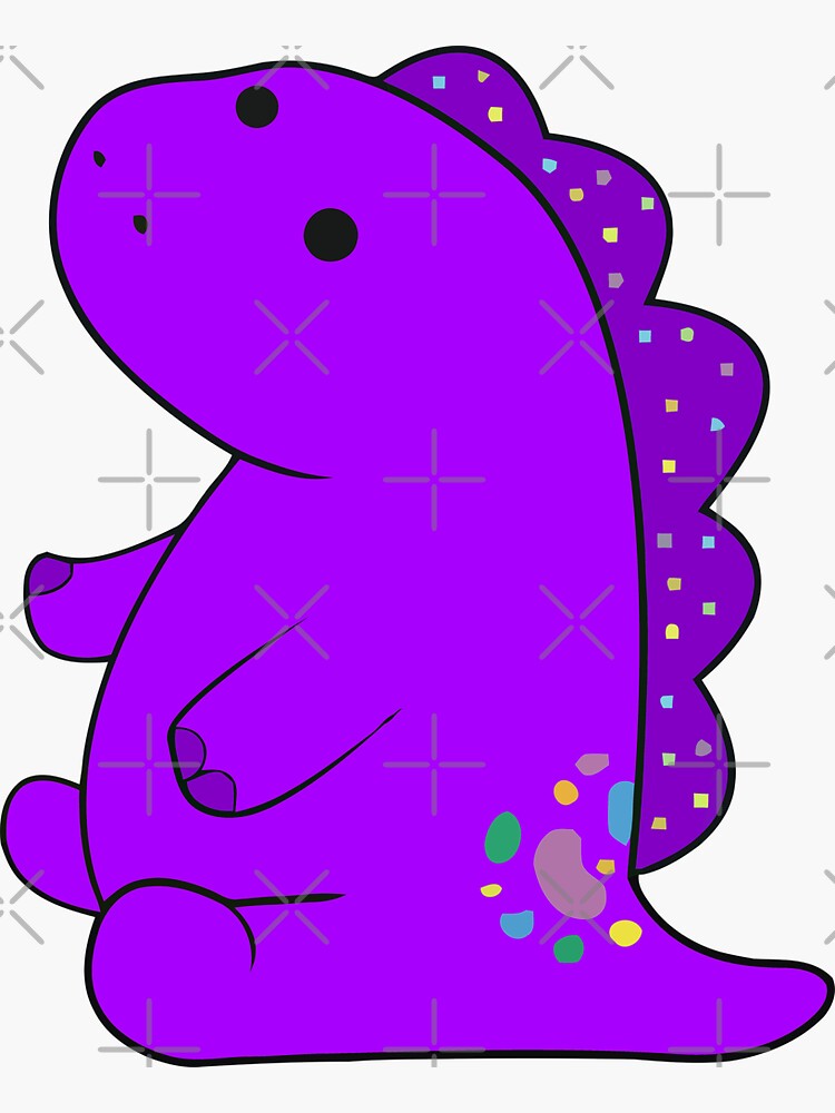 "moriah Elizabeth Purple Pickle The Dinosaur" Sticker By MariamShopDeal ...