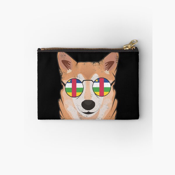 Item preview, Vintage Patriotic Shiba Inu Central African Flag designed and sold by feether-store.