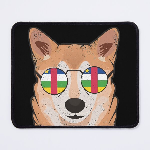 Item preview, Vintage Patriotic Shiba Inu Central African Flag designed and sold by feether-store.