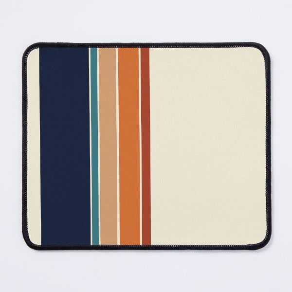 Item preview, Retro Vertical Stripes Orange Rust Blue designed and sold by MonstersMashU.