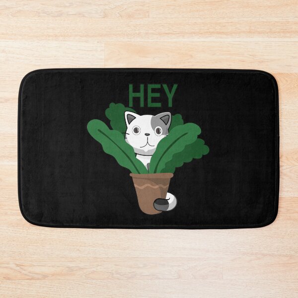 Item preview, Cat between plants sayes hey,  designed and sold by Designer-amjed.