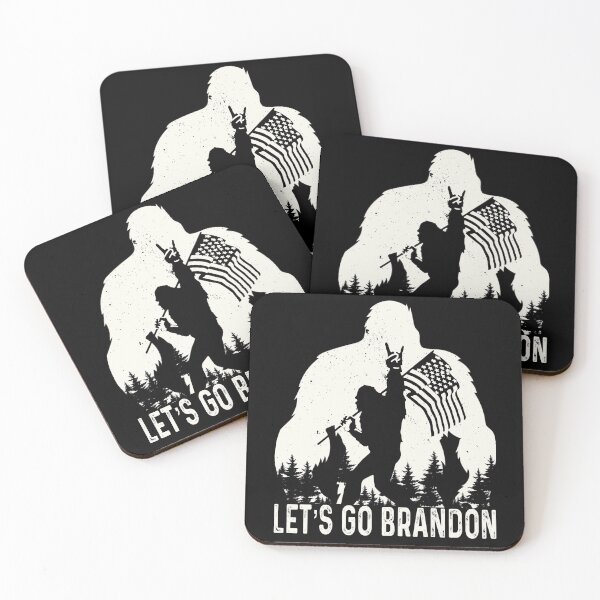 Item preview, Let's Go Brandon Camping Bigfoot Rock And Roll US Flag Retro designed and sold by GraphifyArt.