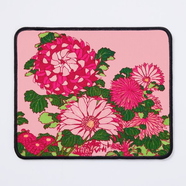 Item preview, Japanese Flower Border, Fuchsia and Coral Pink designed and sold by Marymarice.