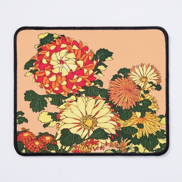 Item preview, Japanese Flower Border, Mandarin Orange and Gold  designed and sold by Marymarice.