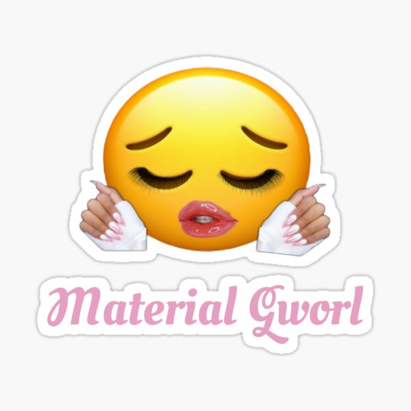 "Material Gworl" Sticker for Sale by ceelert | Redbubble