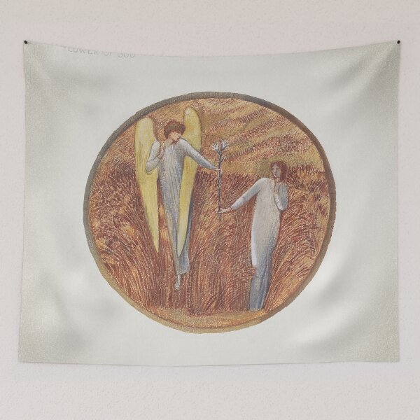 Item preview, Flower Of God Sir Edward Burne Jones painting designed and sold by UsedToBeStatue.