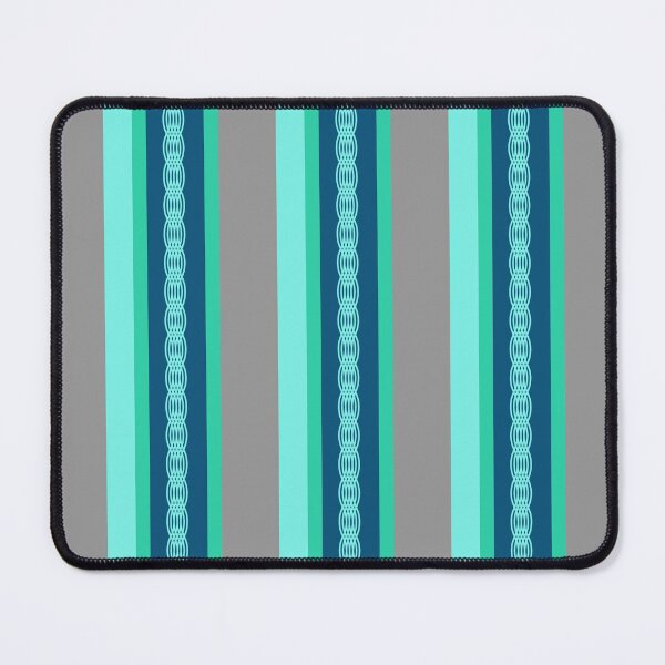 Item preview, Mid-Century Awning Stripe, Turquoise and Gray designed and sold by Marymarice.