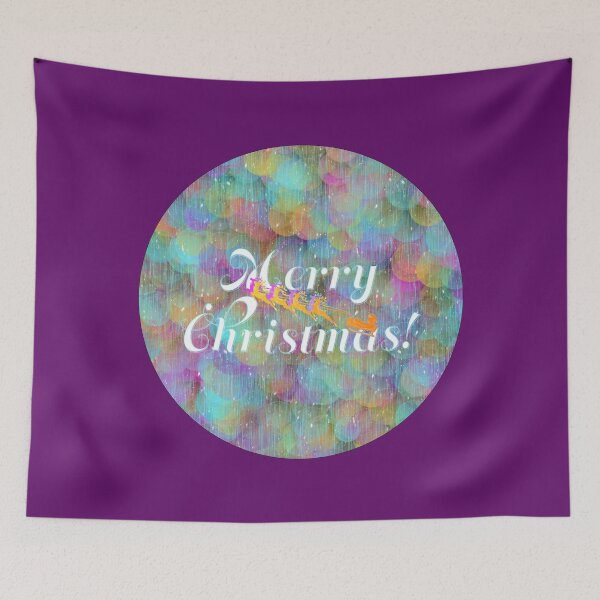 Item preview, It's beginning to look... (teal&purple with snow version) designed and sold by SilverOutlining.