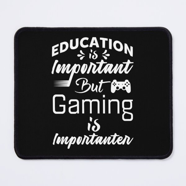Item preview, Education is important but gaming is importanter - Retro Gamer T-shirt designed and sold by screenpromos.