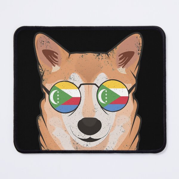 Item preview, Vintage Patriotic Shiba Inu Comorian Flag designed and sold by feether-store.